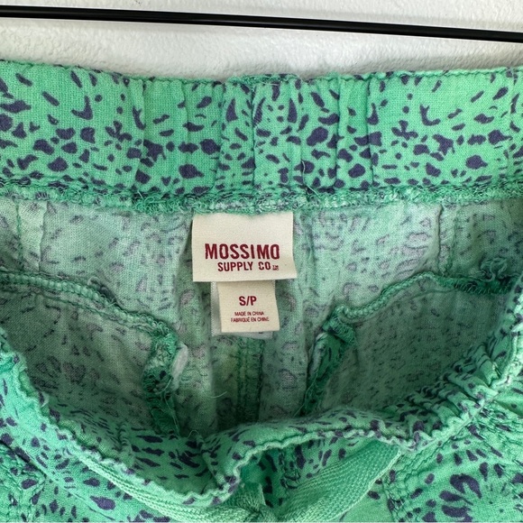 Y2K Mossimo Low Rise Shorts Sz S Green Blue Batik Drawstring 100% Cotton Micro - Picture 5 of 9